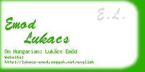 emod lukacs business card