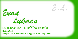 emod lukacs business card